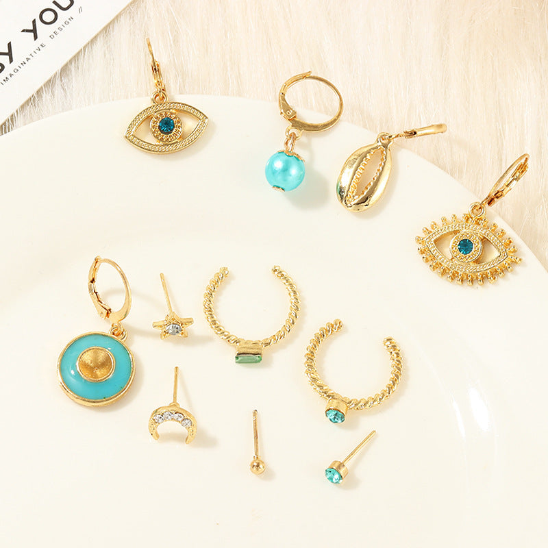 Personalized all-match shell earring set