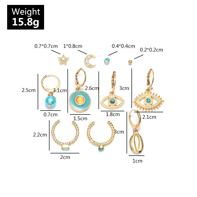 Personalized all-match shell earring set