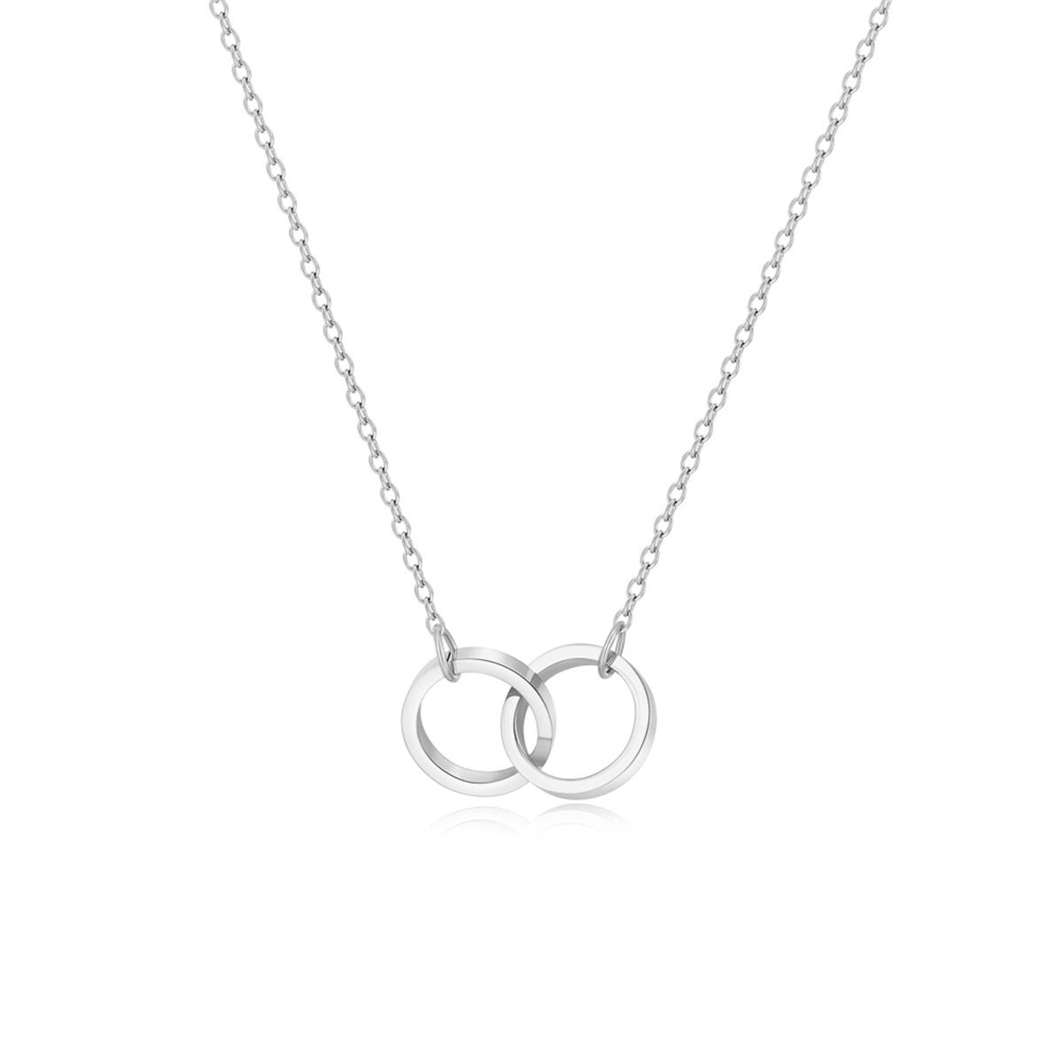 Stainless Steel O-chain Circular Engraved Necklace Simple And Versatile