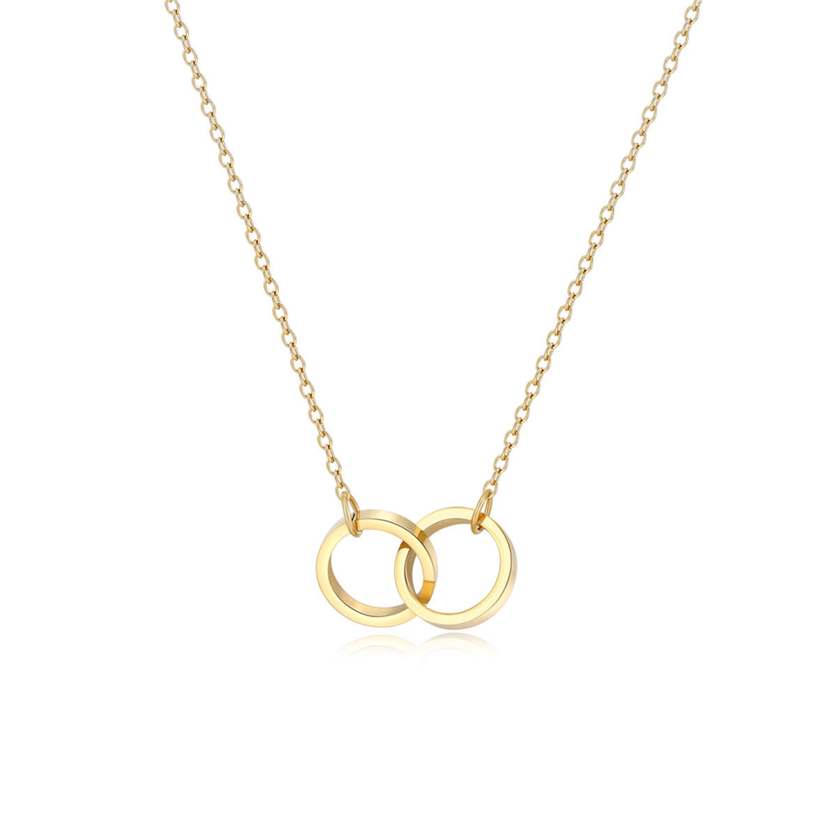 Stainless Steel O-chain Circular Engraved Necklace Simple And Versatile