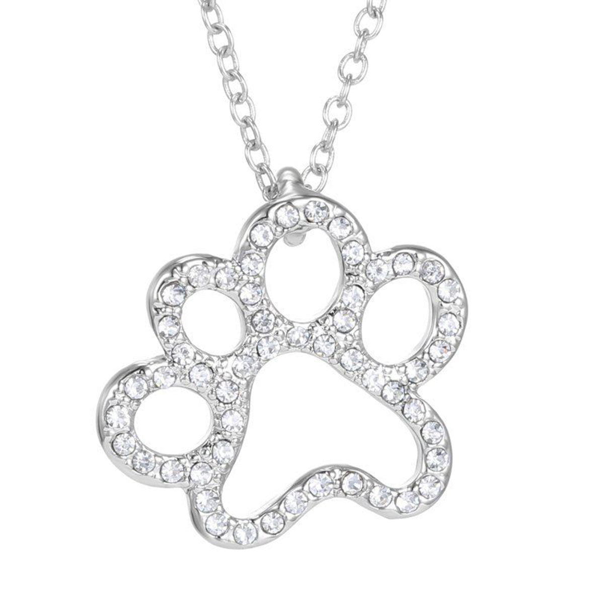 WISH Explosion Fashion Creative Love Dog Claw Pendant Necklace Foreign Trade New Metal Jewelry Wholesale