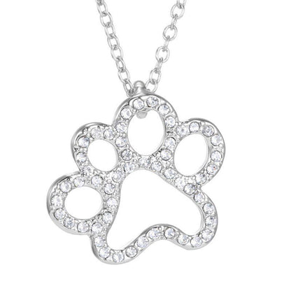 WISH Explosion Fashion Creative Love Dog Claw Pendant Necklace Foreign Trade New Metal Jewelry Wholesale