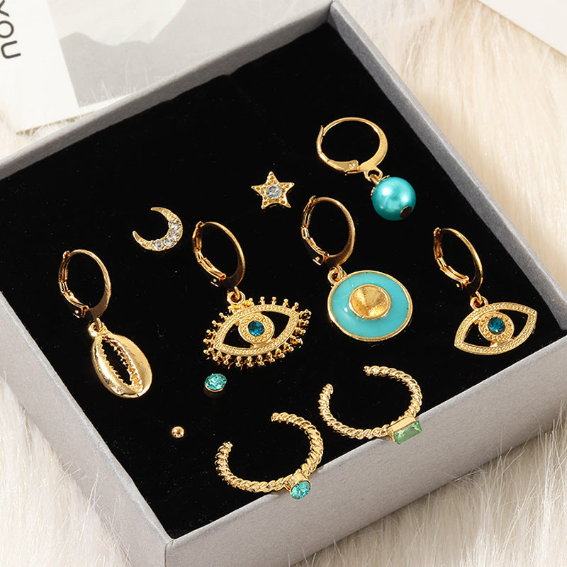 Personalized all-match shell earring set