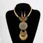 Vintage Crystal Leaf Drop Earring Set