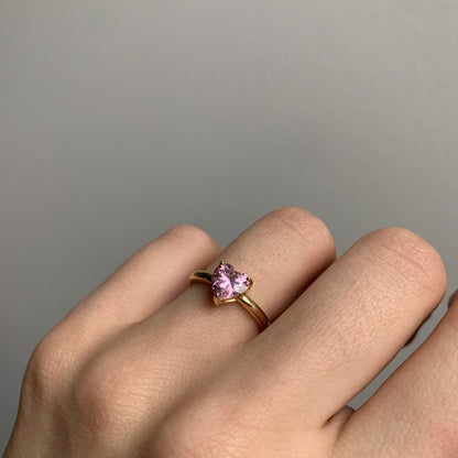 Love Three Prongs Inlaid Zircon Ring Opening