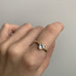 Love Three Prongs Inlaid Zircon Ring Opening