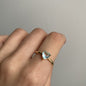 Love Three Prongs Inlaid Zircon Ring Opening