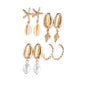 Metal shell natural conch multi-piece earrings