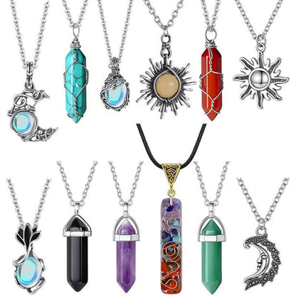 Moonlight Stone Threaded Pendant Set