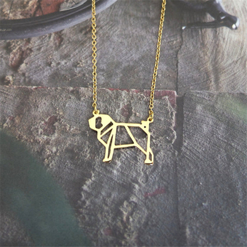 European And American Jewelry Creative Fashion Cute Dog Hollow Necklace Pendant