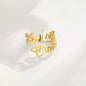 Adjustable Custom Name Stainless Steel Custom Ring