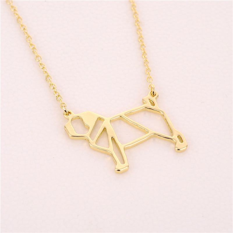 European And American Jewelry Creative Fashion Cute Dog Hollow Necklace Pendant