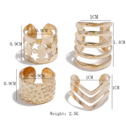 Hollow Golden Temperament Small Suit Earrings