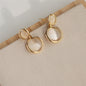925 Silver Needle Korean Simple European And American Light Luxury Ladies Opal Earrings