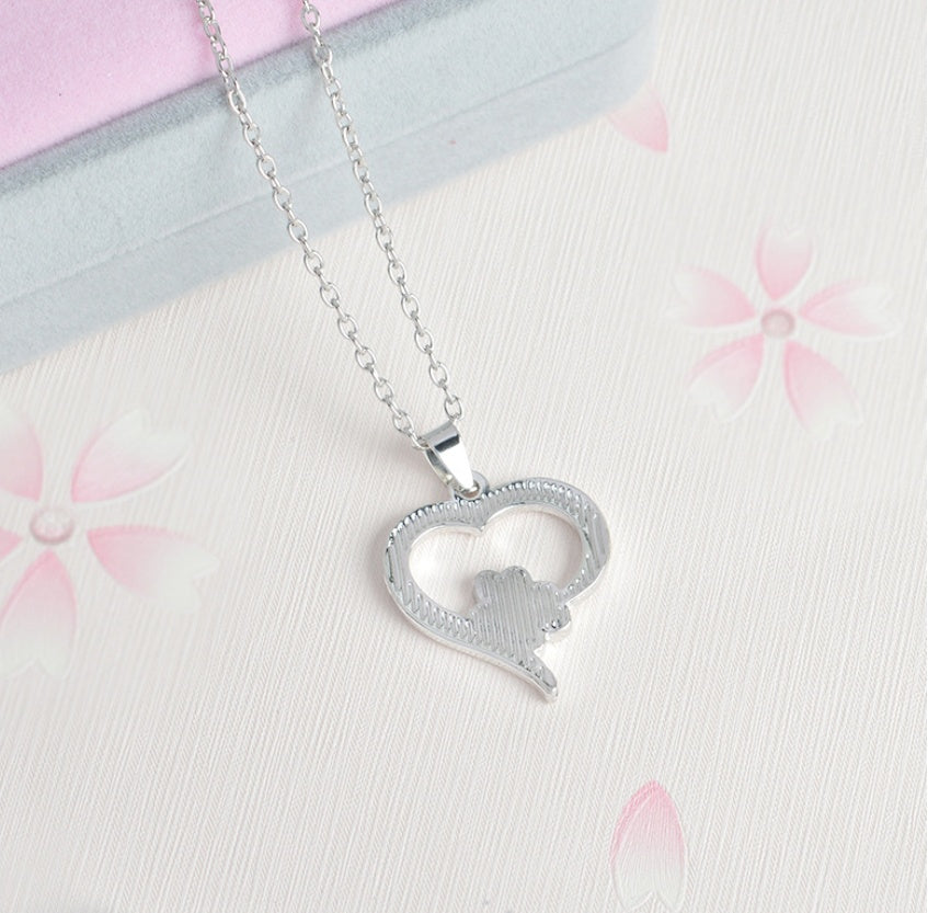 WISH Explosion Fashion Creative Love Dog Claw Pendant Necklace Foreign Trade New Metal Jewelry Wholesale
