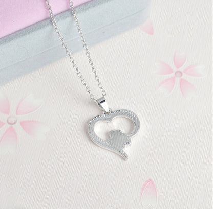 WISH Explosion Fashion Creative Love Dog Claw Pendant Necklace Foreign Trade New Metal Jewelry Wholesale