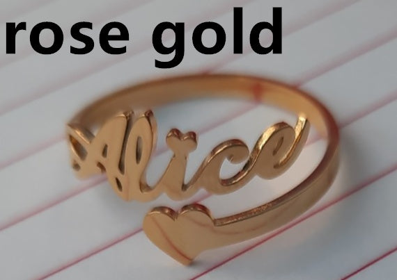 Adjustable Custom Name Stainless Steel Custom Ring