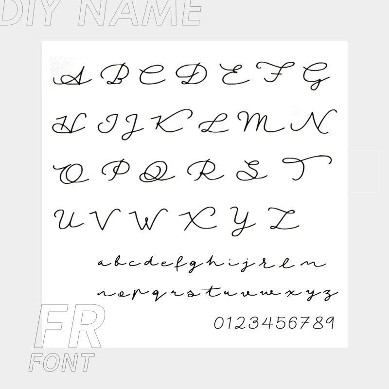 Stainless Steel English Name Necklace, Personalized DIY Fashion Necklace