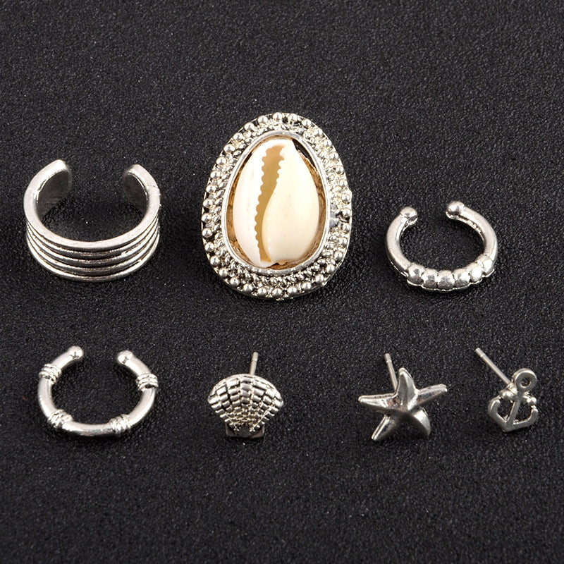 European and American Fashion Bohemian Shell Earrings