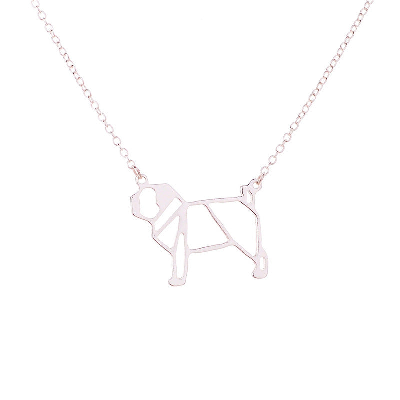 European And American Jewelry Creative Fashion Cute Dog Hollow Necklace Pendant