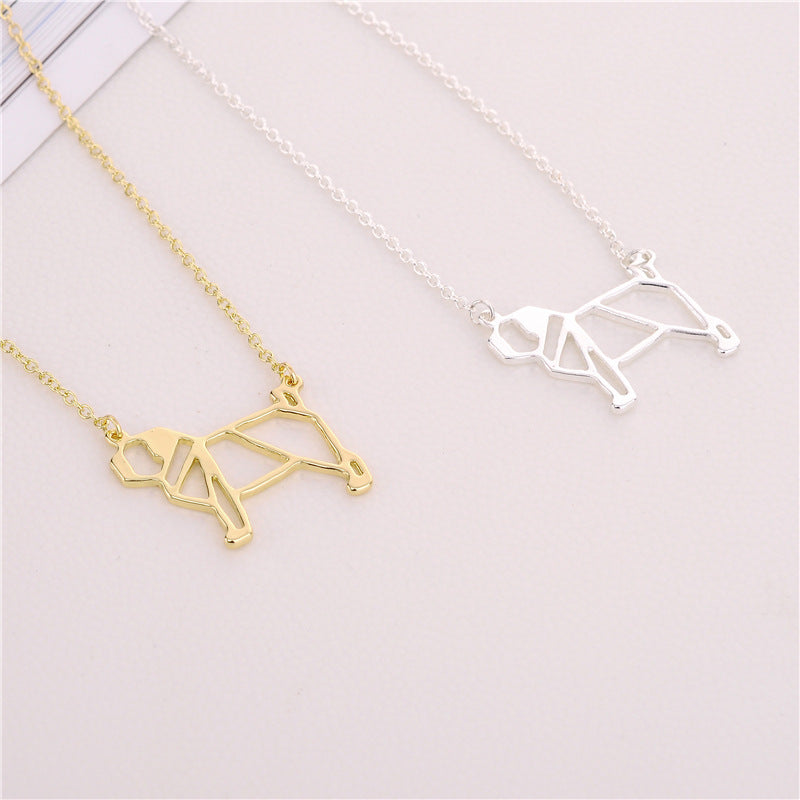 European And American Jewelry Creative Fashion Cute Dog Hollow Necklace Pendant