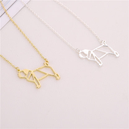 European And American Jewelry Creative Fashion Cute Dog Hollow Necklace Pendant