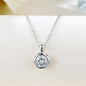 New Simple Elegant Fine Silver Chain 1 Karat Pendant Classic Necklace For Women