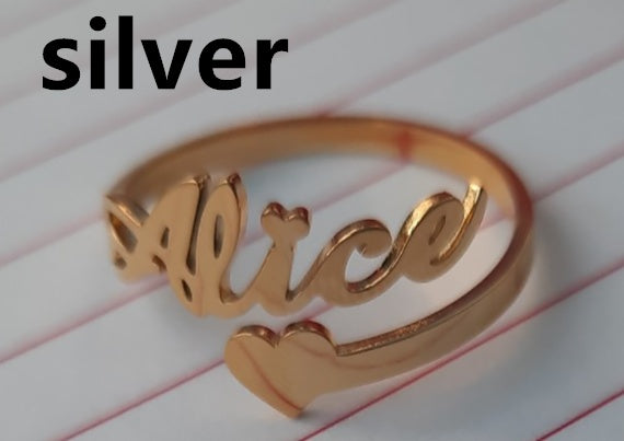 Adjustable Custom Name Stainless Steel Custom Ring